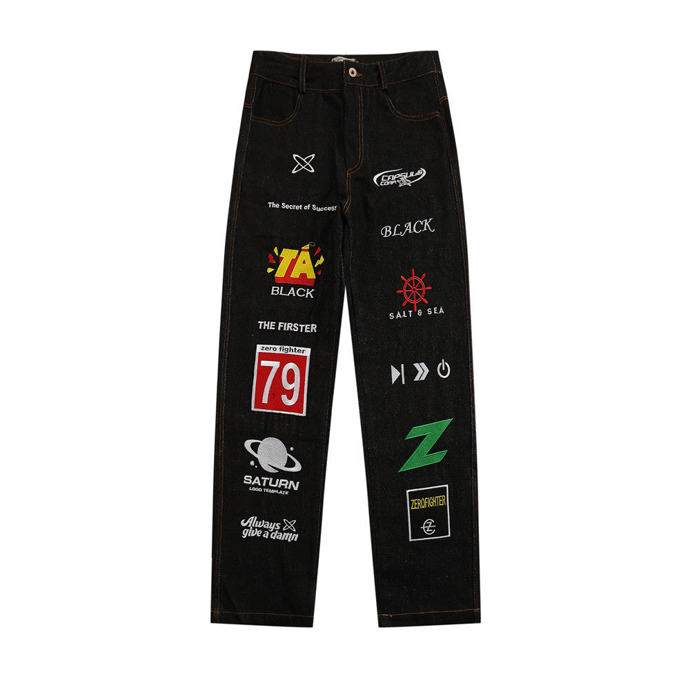 Embroidered Nascar Jeans