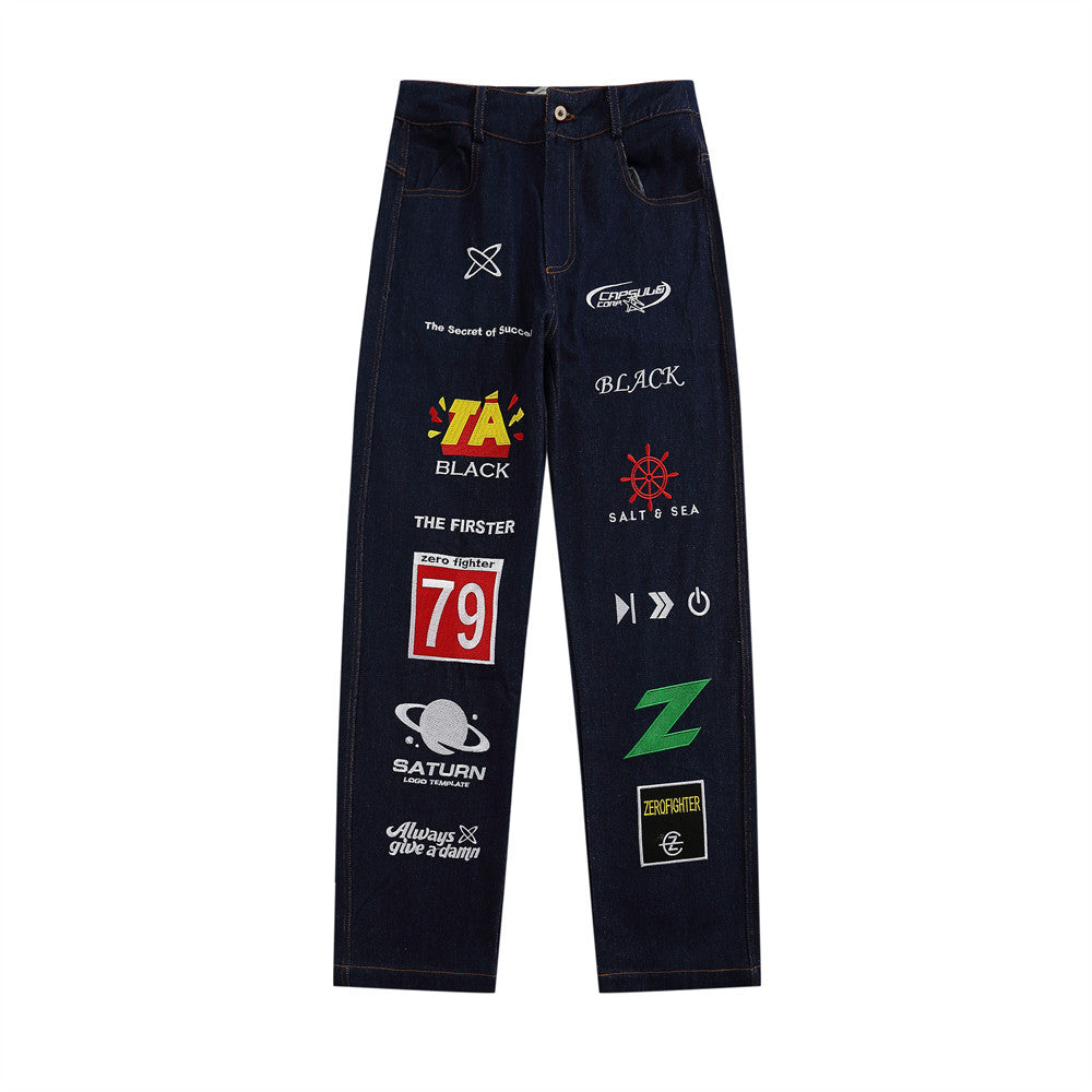Embroidered Nascar Jeans