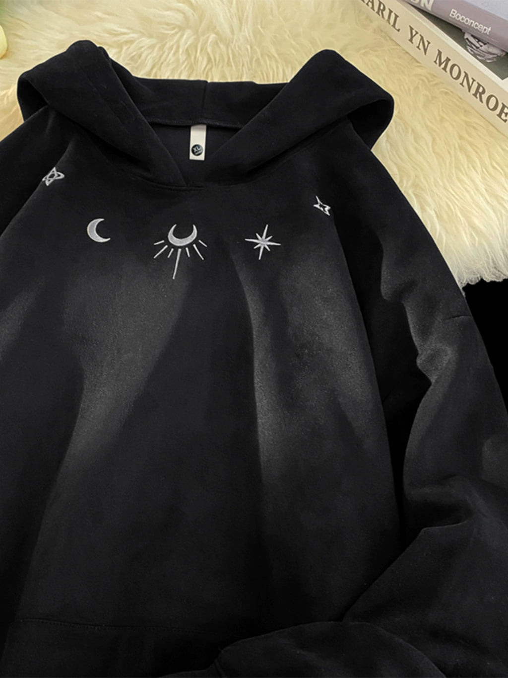 Y2K Lunar Suede Hoodie