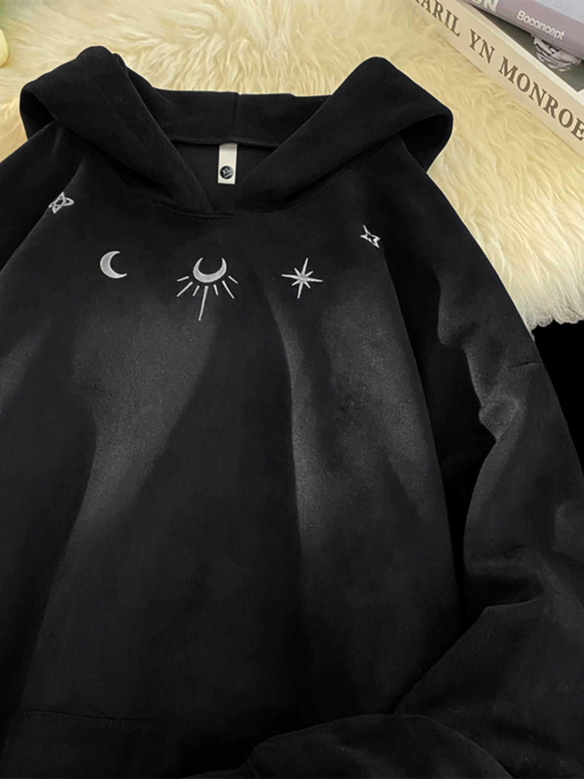 Y2K Lunar Suede Hoodie