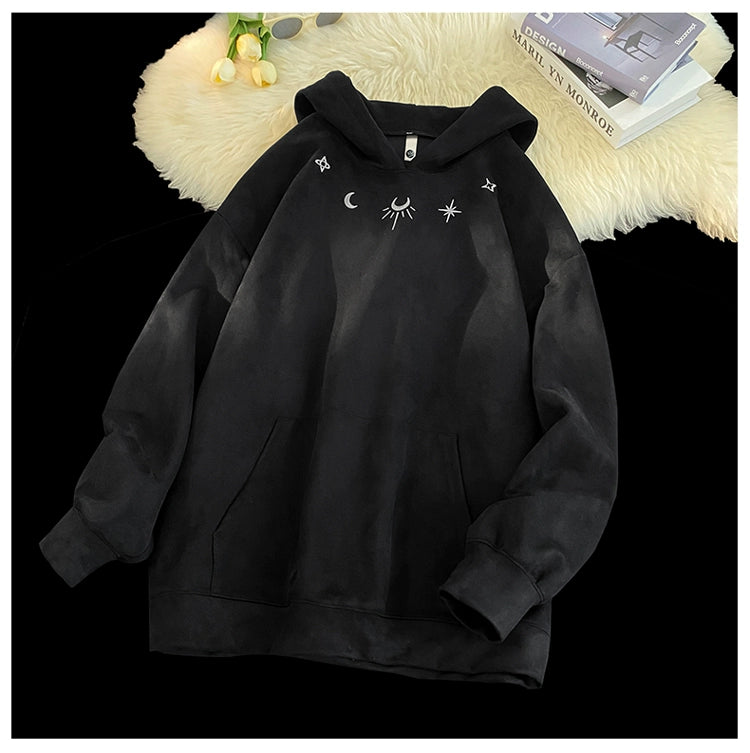 Y2K Lunar Suede Hoodie