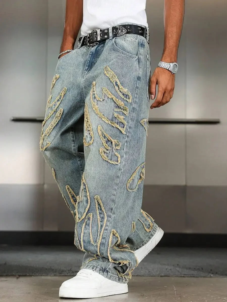 Y2K Patchwork Denim Jeans