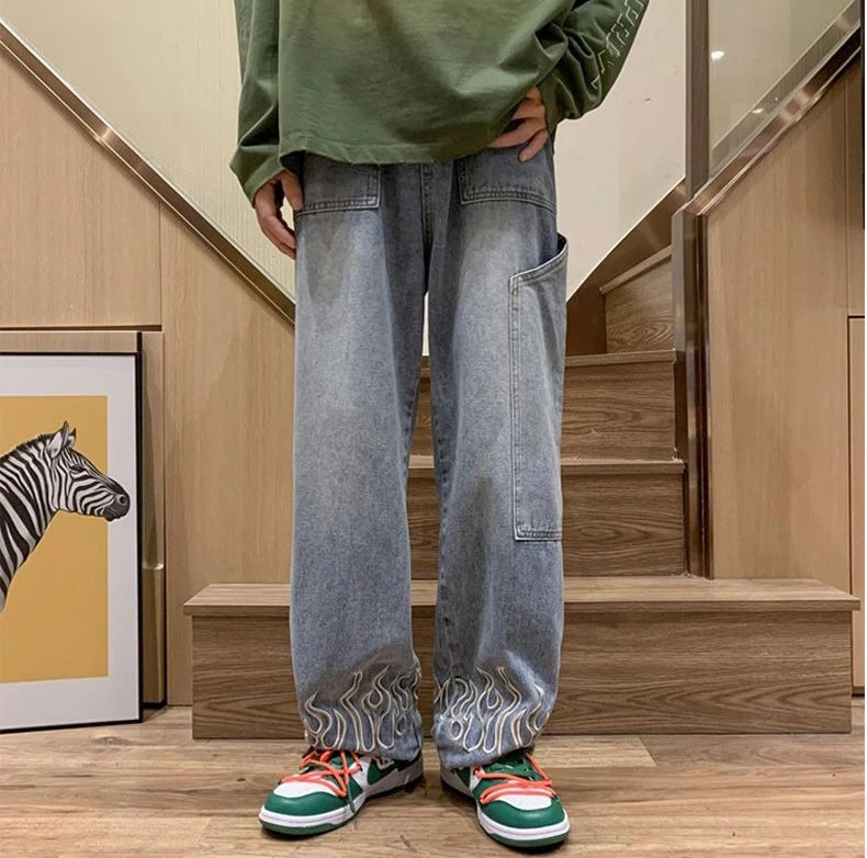 Y2K Cowboy Flame Jeans