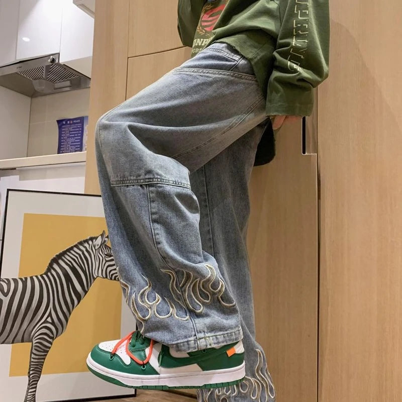 Y2K Cowboy Flame Jeans