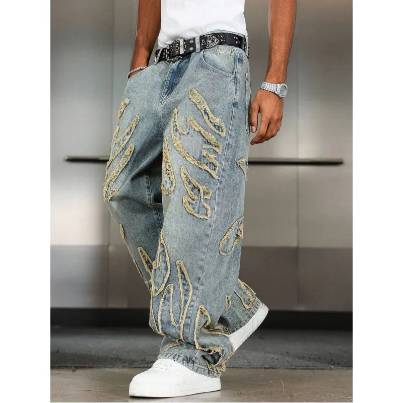 Y2K Patchwork Denim Jeans