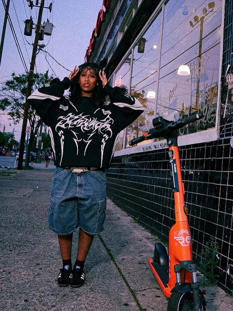 Y2K Tomo Gothic Knitted Sweatshirt