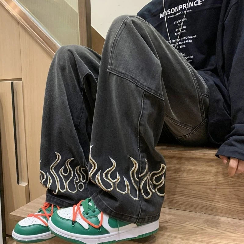 Y2K Cowboy Flame Jeans