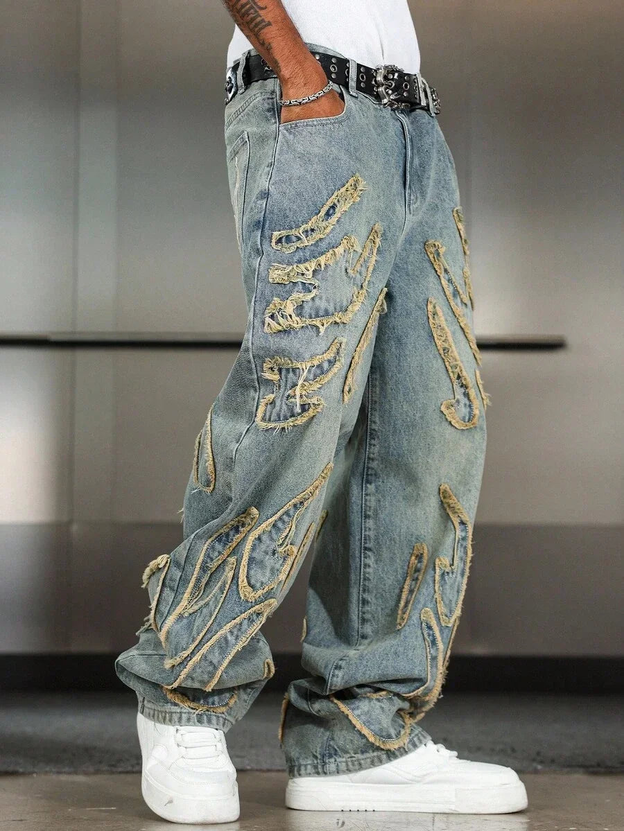 Y2K Patchwork Denim Jeans