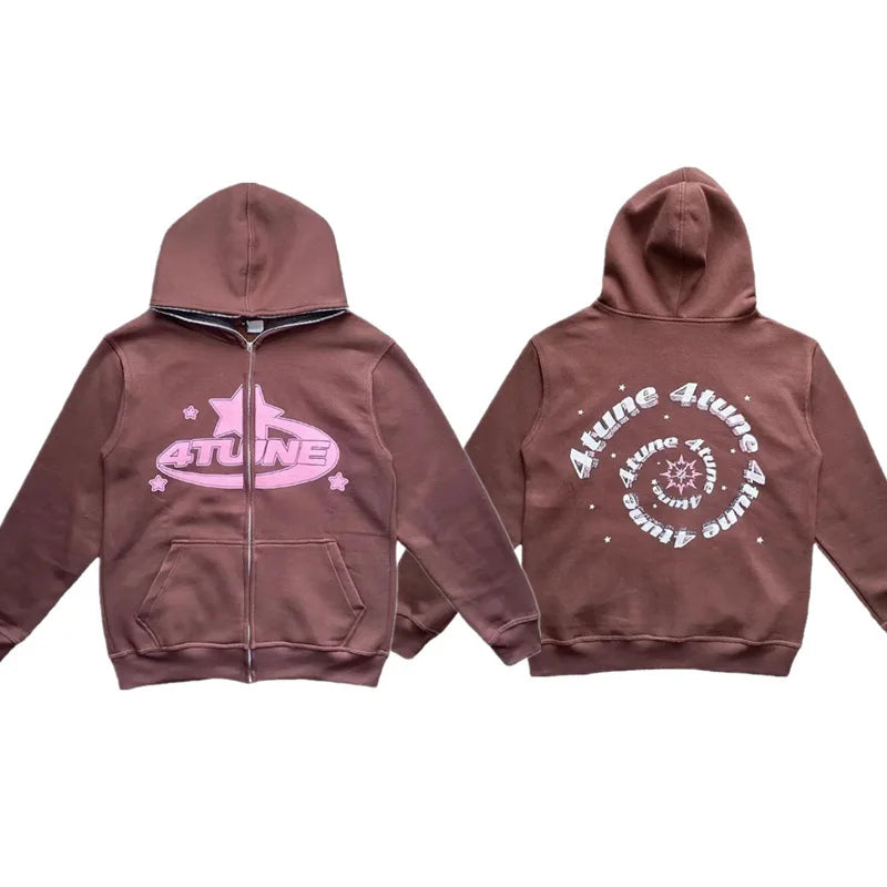 Y2K  Fortune Star Zip-up Hoodie