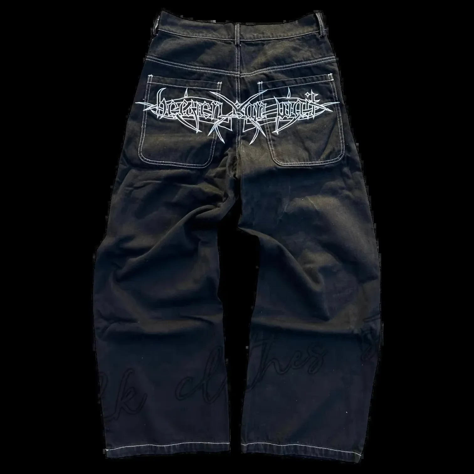 Y2K Embroidered Cultist Jeans