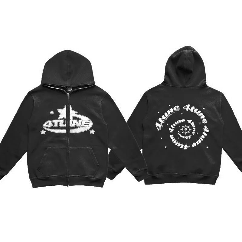 Y2K  Fortune Star Zip-up Hoodie