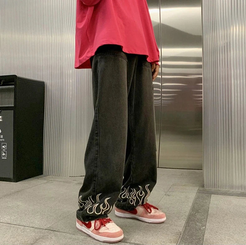 Y2K Cowboy Flame Jeans