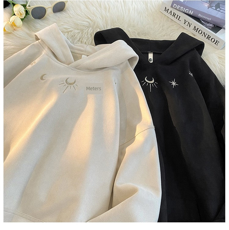 Y2K Lunar Suede Hoodie