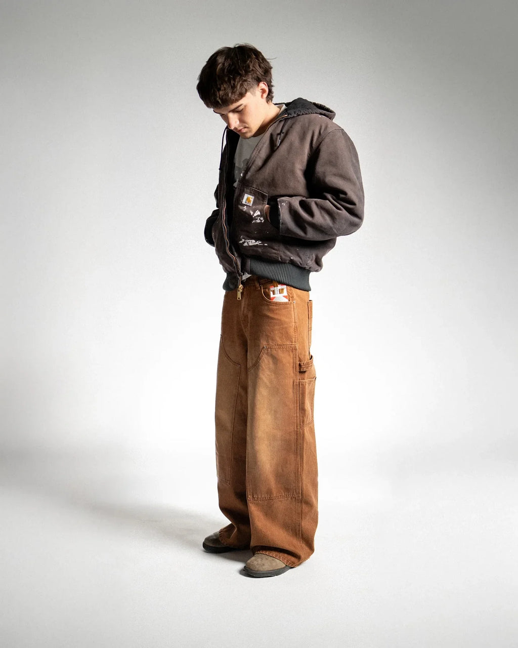 Dart Embroidered Double Knee Denim