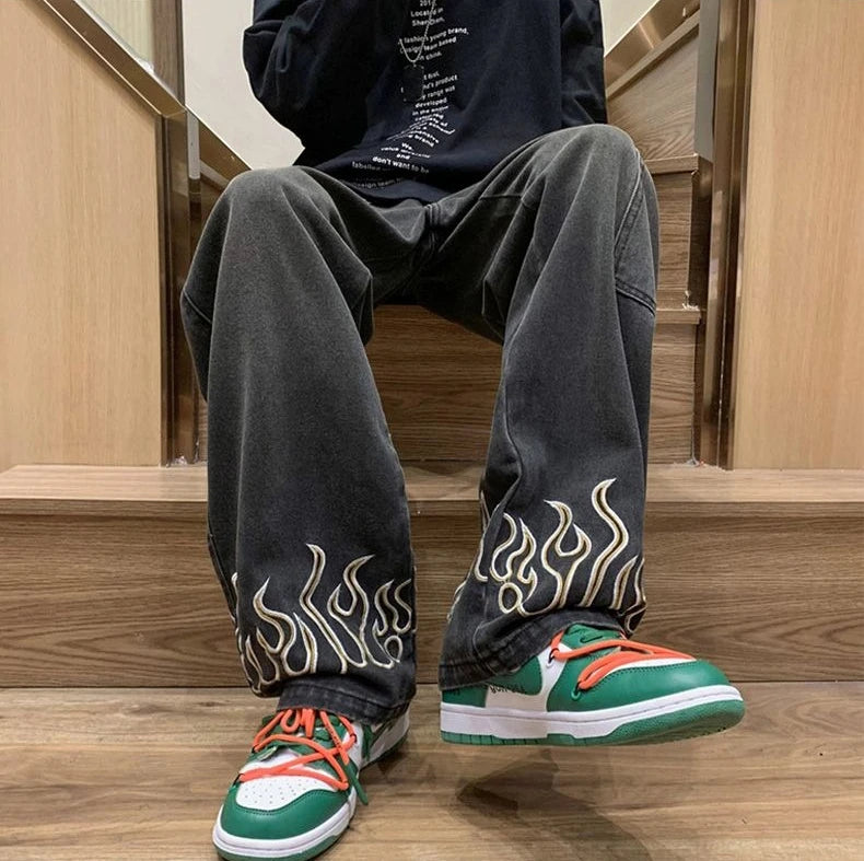 Y2K Cowboy Flame Jeans