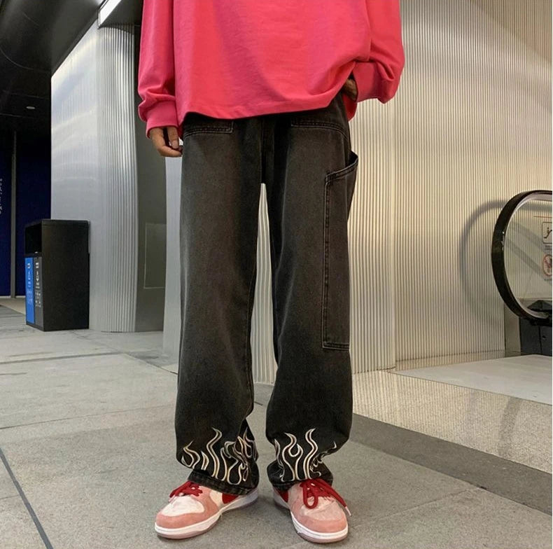 Y2K Cowboy Flame Jeans