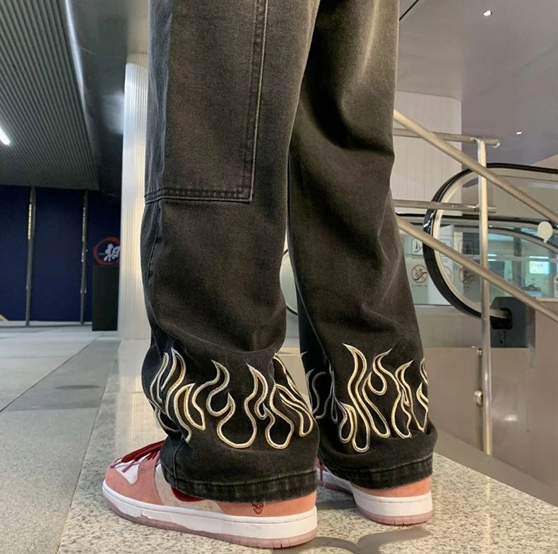 Y2K Cowboy Flame Jeans