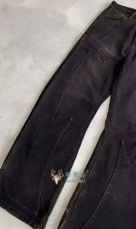 Y2K Embroidered Fallen Angel Jeans