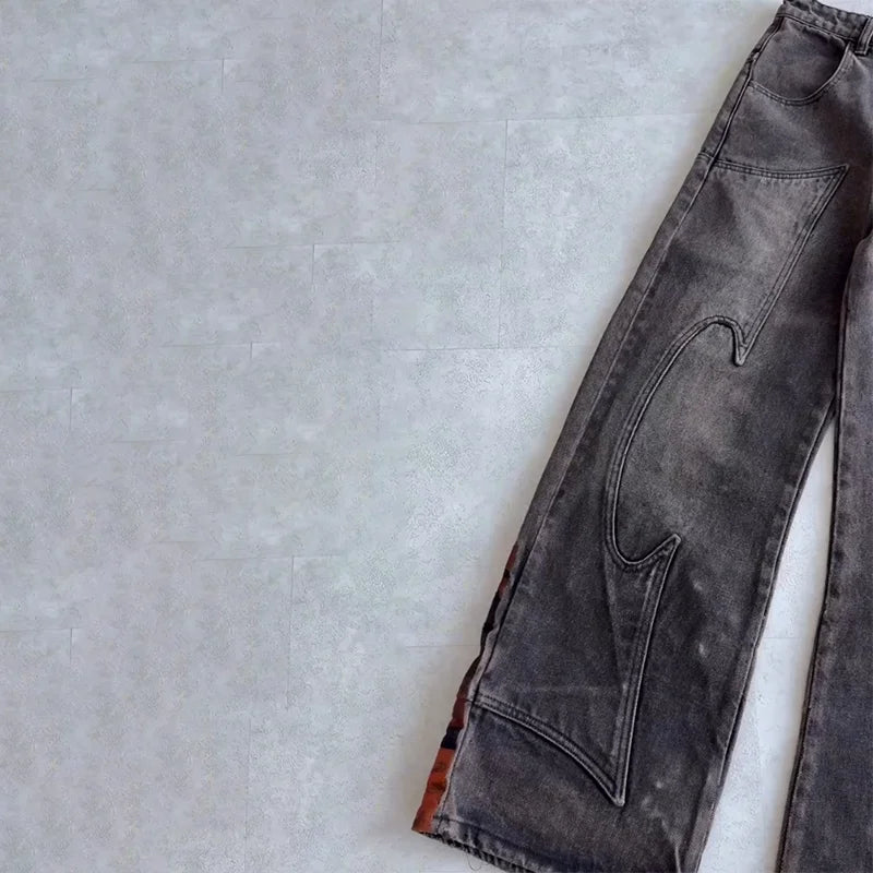 Y2K Embroidered Thoroughbred Denim Jeans