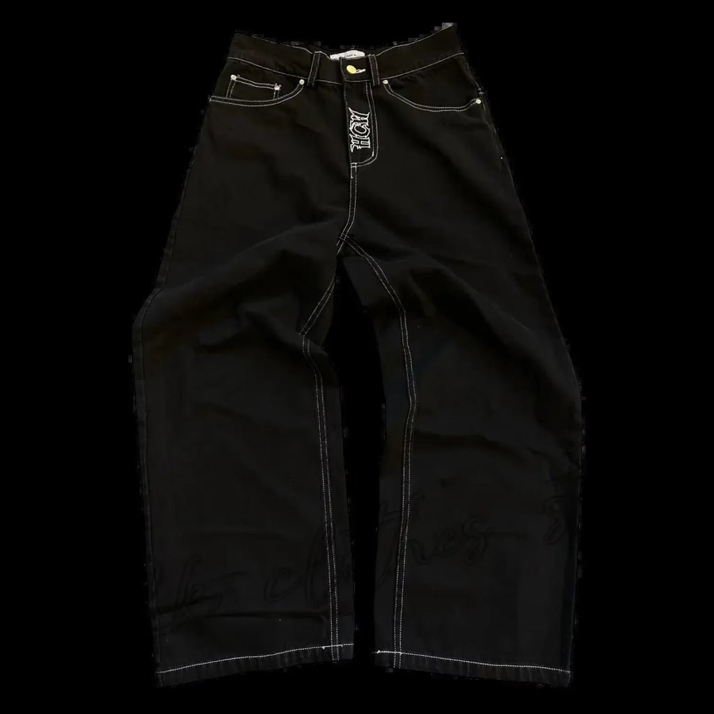 Y2K Embroidered Cultist Jeans
