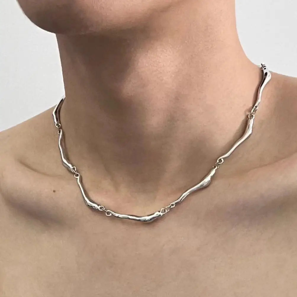 Y2K Stainless Steel Wave Chain